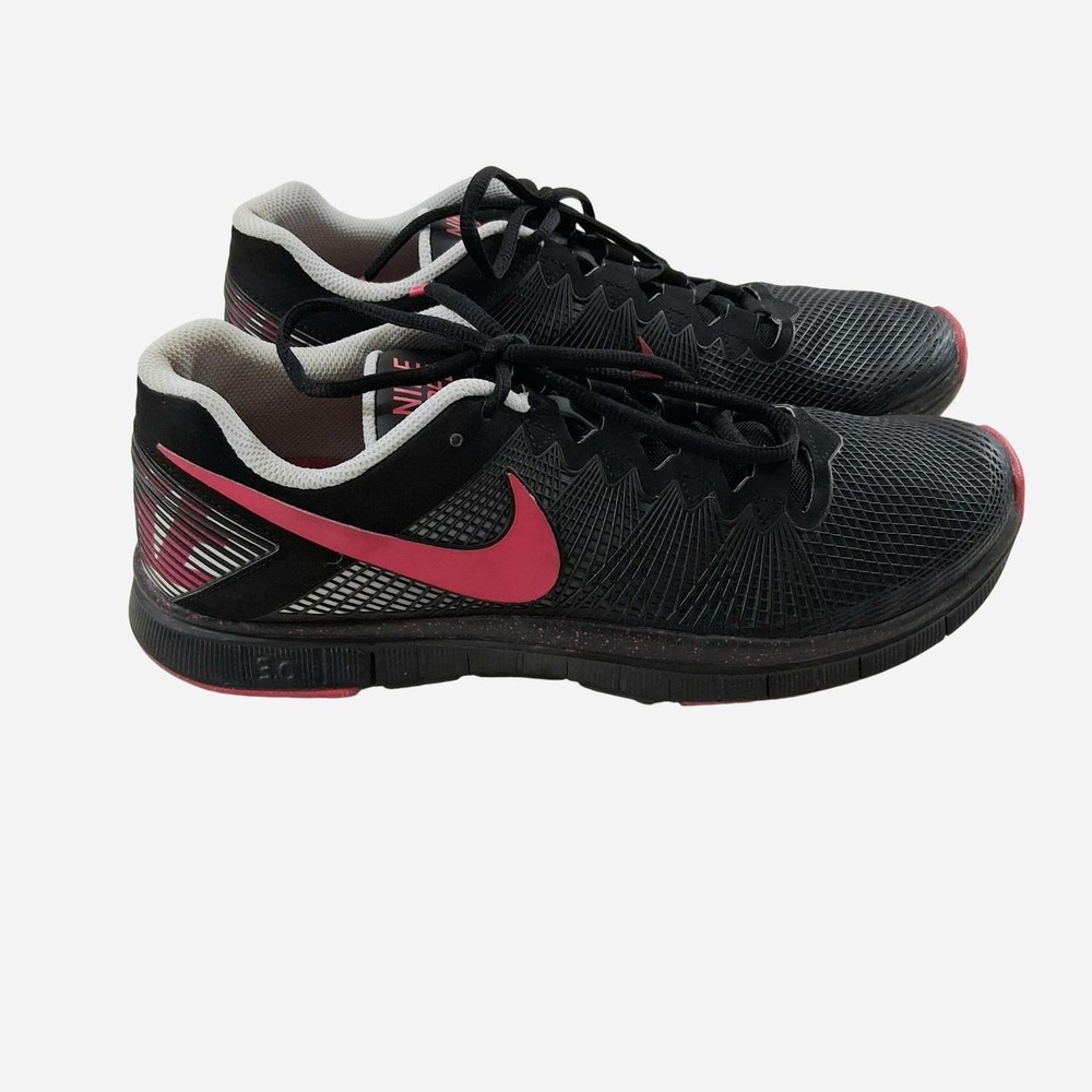 Nike Free 3.0 V5 Black Pink Barefoot Running Shoes Women's Size 10.5 VGC